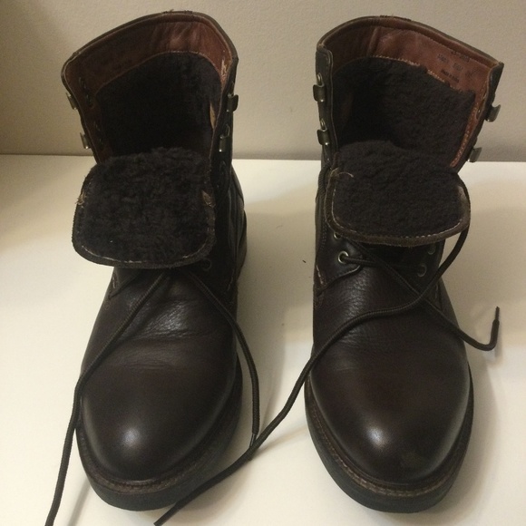 Johnston & Murphy Brown Leather  Shearling Ankle Boots Men’s 8.5 M  Memory  Foam main image 12